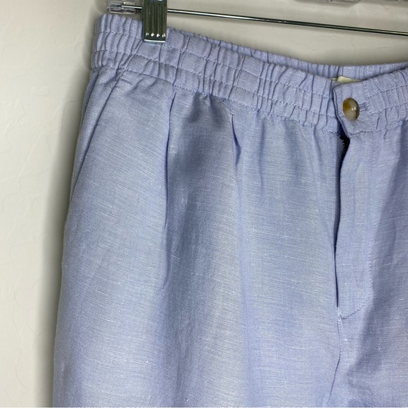 Madewell Linen Blend Track Trouser Pants Light Blue Size M - Picture 5 of 16